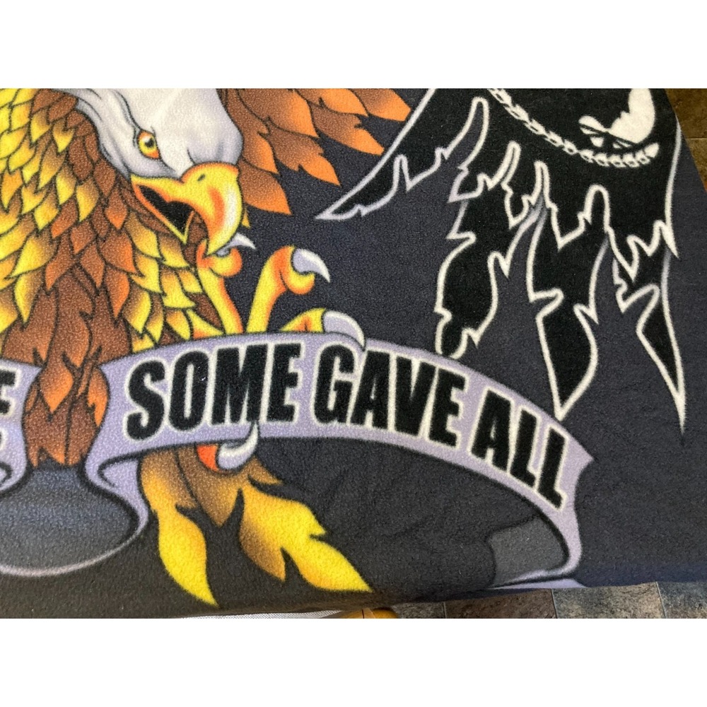 POW MIA All Gave Some Some Gave‎ All Eagle USA Flag Multi Color Blanket Soft - Picture 4 of 6